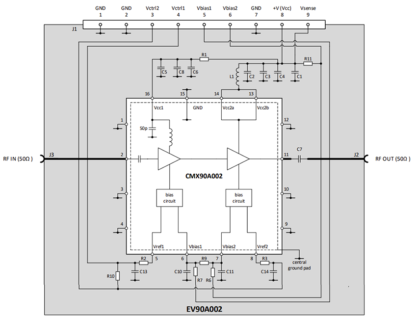 Schematic - CML Micro EV90A002 Evaluation Board